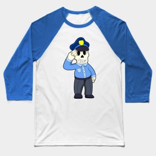 Skeleton as Police officer with Police hat Baseball T-Shirt